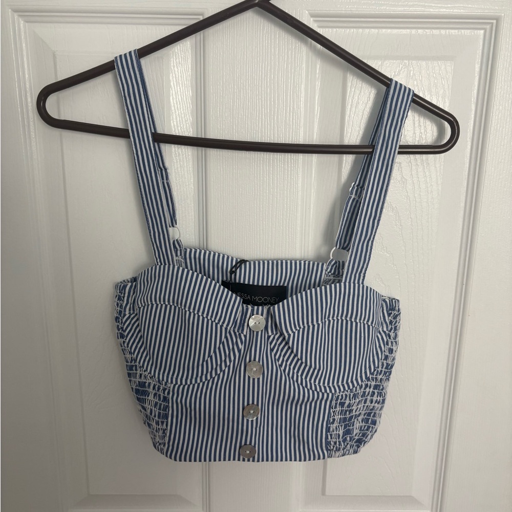 NWT Vanessa Mooney Striped Women's Top